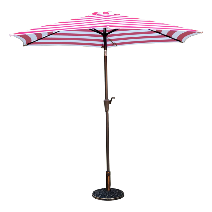 Center Pole Striped Umbrella | Suitable For Outdoor Uses at Garden, Beach, Terrace, Cafe and Other Areas | Portable Durable and UV Protected