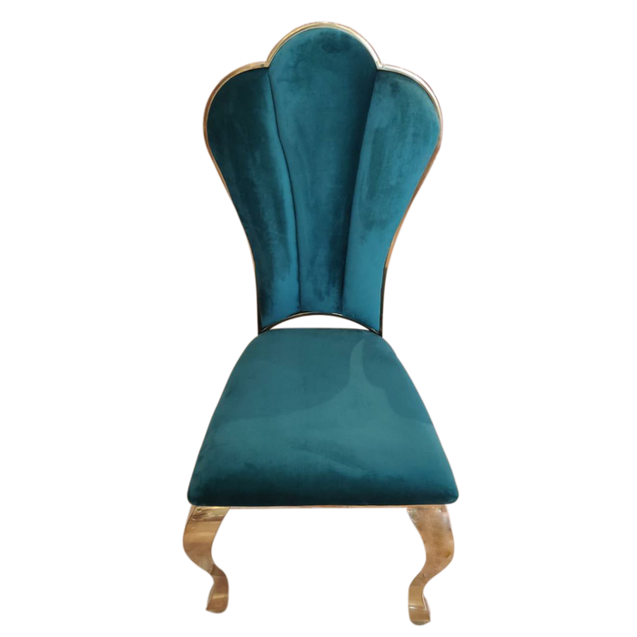 Stainless Steel Sea Green Dining Chair For Decor