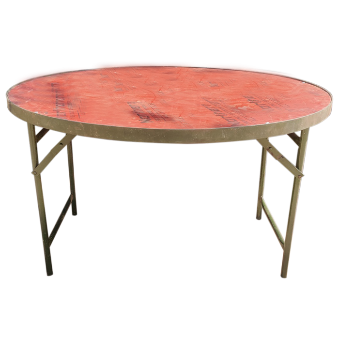 Red Rounded Console Tent Table For Wedding Decor