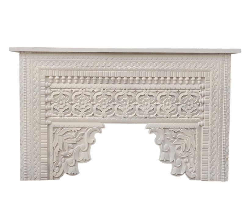 White Wooden Console Table For Decor