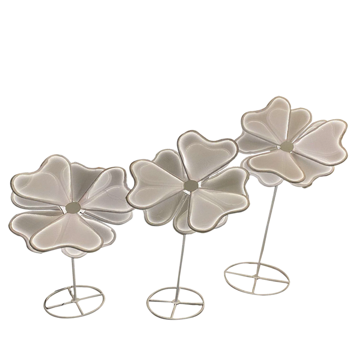 Set Of 3 Fabric Light Flower Stand For Decor at Wedding, Event and Party Ceremony