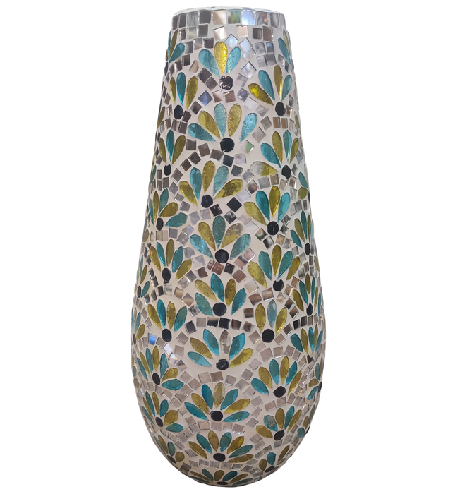 Multicolor Tafand Glass Flower Pot For Decor