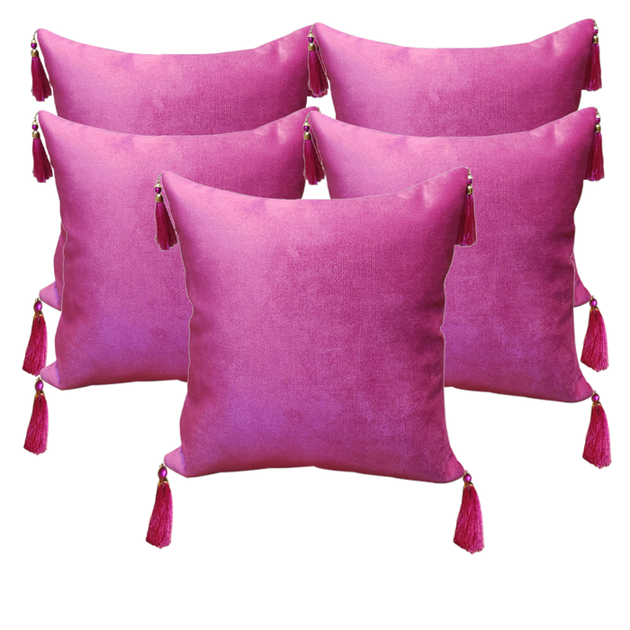 Velvet Fabric Cushion Covers | Set Of 5 Pcs