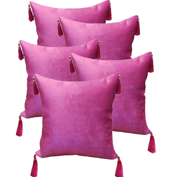 Velvet Fabric Cushion Covers | Set Of 5 Pcs
