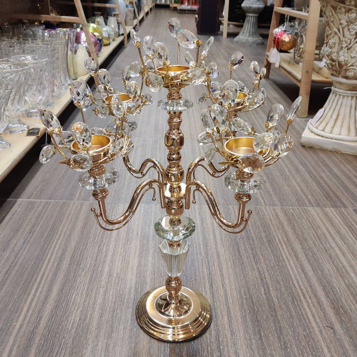 Candle Glass Holder For Decor, Party, Home and Wedding Decor (Color Gold)