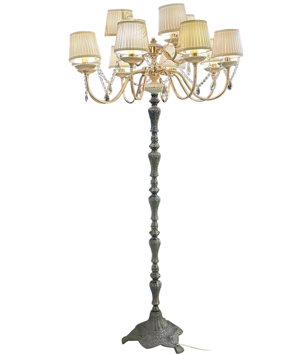 Antique Gold Floor Lamp For Wedding, Home and Event Decor