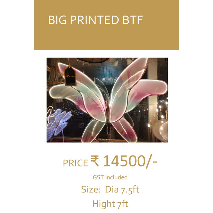 Big Printed BTF (Butterfly) For Wedding, Party and Event Ceremony