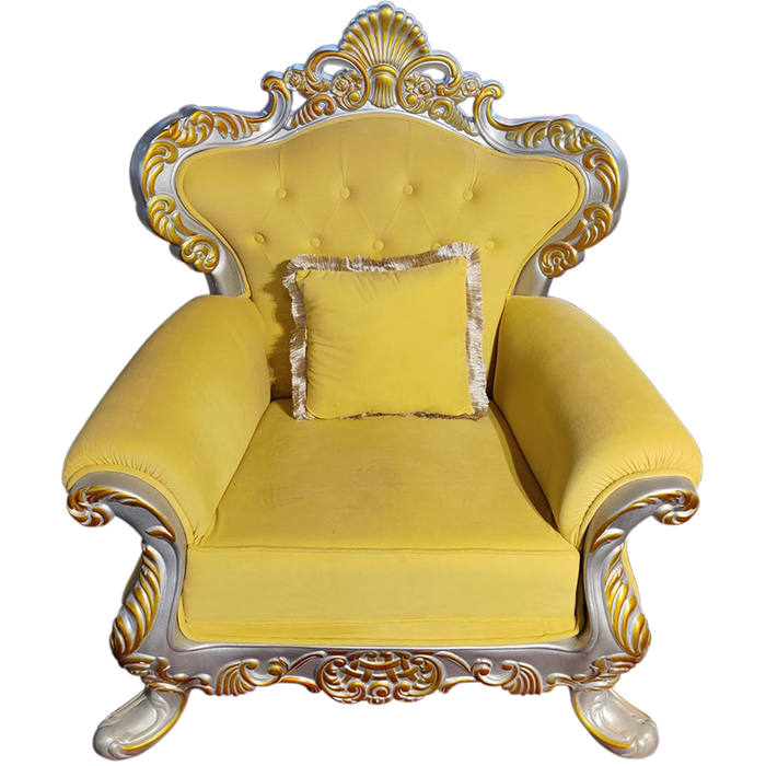 Yellow Sofa Chairs For Wedding Decor | Set Of 2 Pcs