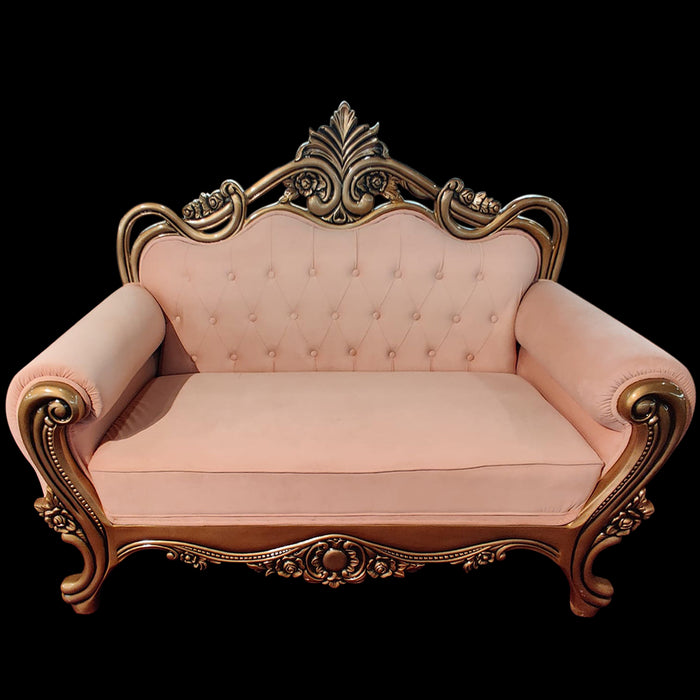 Light Pink Couple Sofa For Wedding Decor