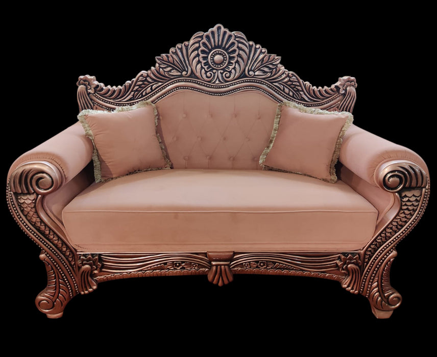 Rose Gold Couple Sofa For Wedding Decor