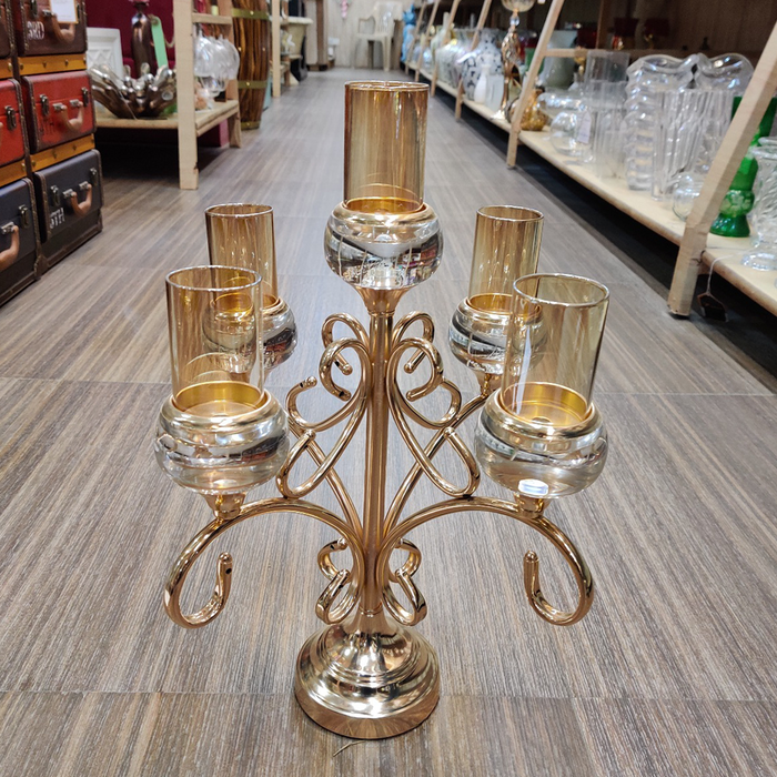 Candle Glass Holder For Several Decoration at Home, Event, Wedding | Unique Styles, Gold