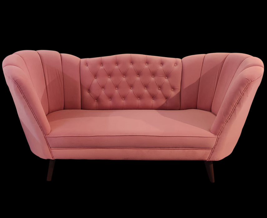 Peach Pink Couple Sofa For Home and Event Decor