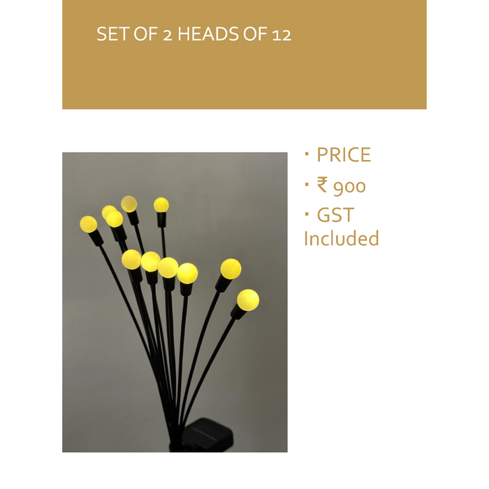 Bulb Light Stand Set Of 2, Heads Of 12 For Decor Prospective