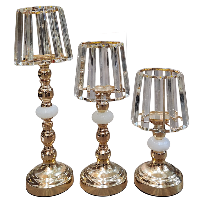 Candle Glass Holder For Various Decor Prospective | Set Of 3 Pcs