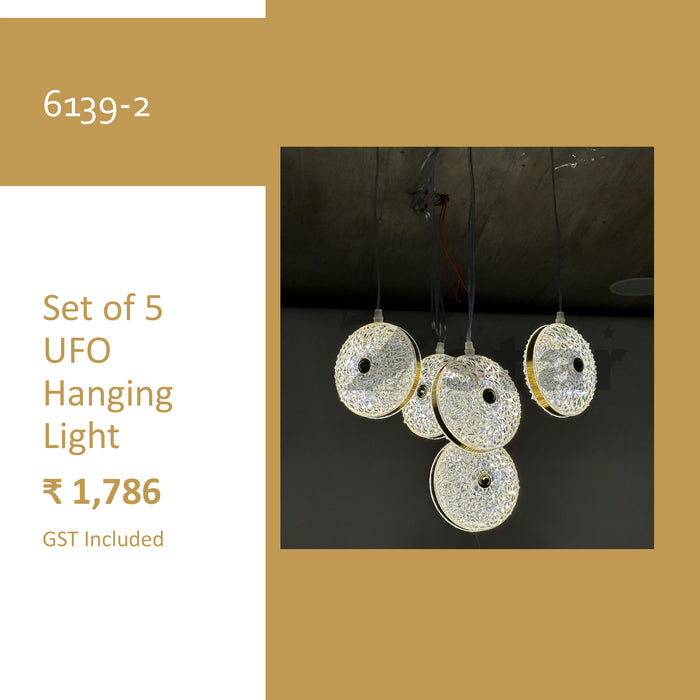 UFO Hanging Light For Decor at House, Wedding and Event | Set Of 5 Pcs