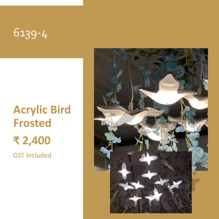 Acrylic Bird Frosted For Decor at Living Room, Wedding, Event and All Kind of Indoor and Outdoor Functions