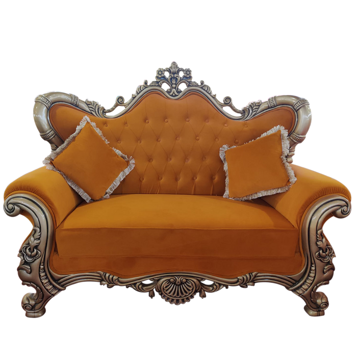 Rust Couple Sofa For Decor