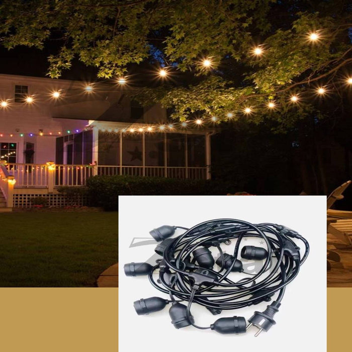 Imported 50ft with 25 Holders IP65 Patio String E-27 Holders | Best For Event and Wedding Ceremony