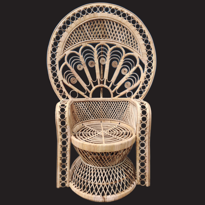 Peacock Shape Wooden Chair | Best For Decor Prospective at Wedding and Banquet | Comfortable Seating, Sturdy and Durable