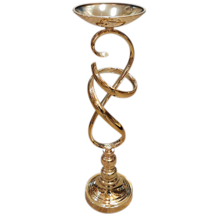 Gold Metal Candle Holder With Unique Designs | Suitable For Decor Purposes