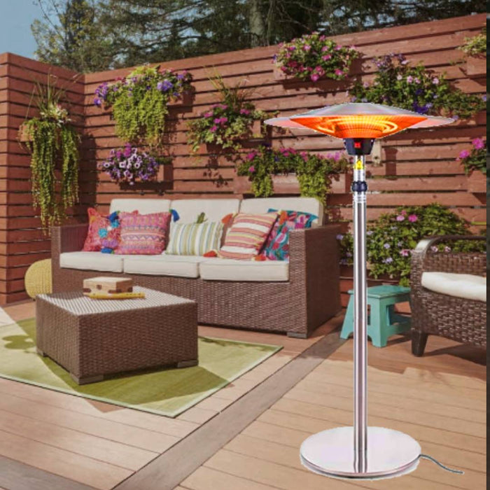 Stainless Steel Outdoor Electric Patio Heater Ruby Carbon Coil