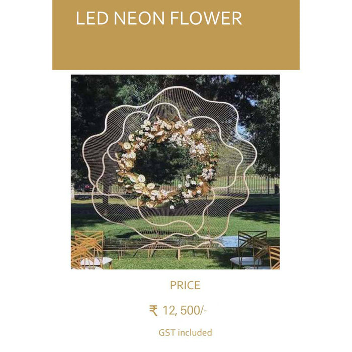 Led Neon Flower For Wedding, Event and Banquet | Perfect For Outdoor Decor