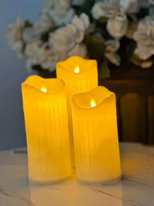 Gold LED Pillar Candle For Decor at Living Room, Bedroom and Other Ones