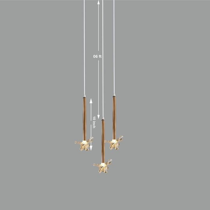 7 star DECOR Modern LED Crystal Pendant Lights | Decorative Hanging Ceiling Lamps | Multi-Light Chandelier for Home, Living Room, Wedding, Events & Party Decor