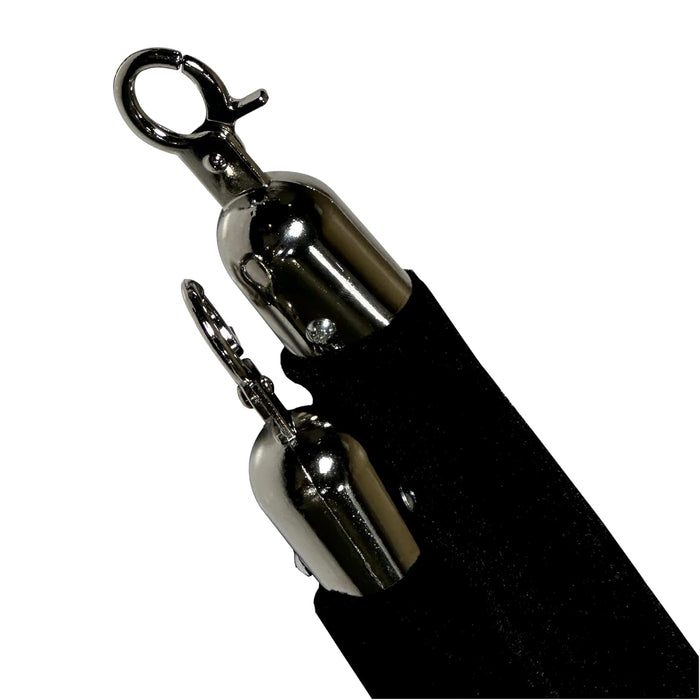 7 star DECOR Queue Manager Velvet Braided Rope, Length 150 CM, Attached On Both Sides Silver Metal Clip and Hooks With Good Grip, Best For Crowd Control at Commercial Space
