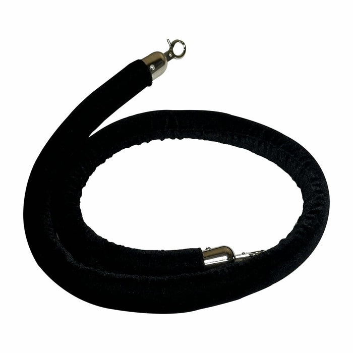 7 star DECOR Queue Manager Velvet Braided Rope, Length 150 CM, Attached On Both Sides Silver Metal Clip and Hooks With Good Grip, Best For Crowd Control at Commercial Space