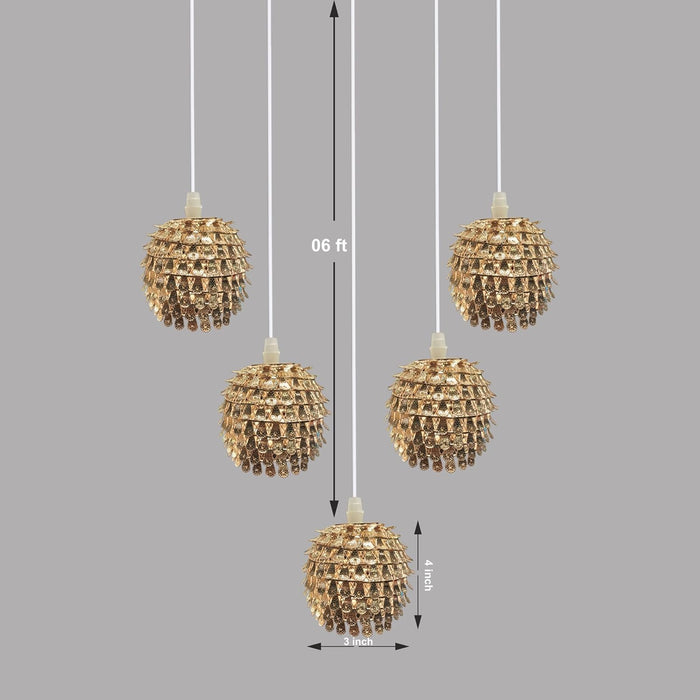 7 star DECOR Modern Layered Hanging Chandelier for Home, Wedding & Event Décor | Multi-Tier Ceiling Lights for Living Room, Dining, Party & Reception Decoration