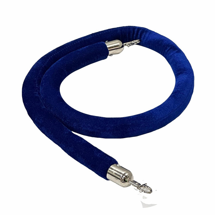 7 star DECOR Queue Manager Velvet Braided Rope, Length 150 CM, Attached On Both Sides Silver Metal Clip and Hooks With Good Grip, Best For Crowd Control at Commercial Space