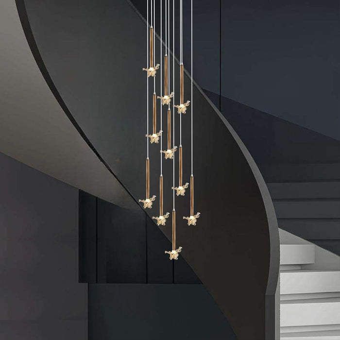 7 star DECOR Modern LED Crystal Pendant Lights | Decorative Hanging Ceiling Lamps | Multi-Light Chandelier for Home, Living Room, Wedding, Events & Party Decor