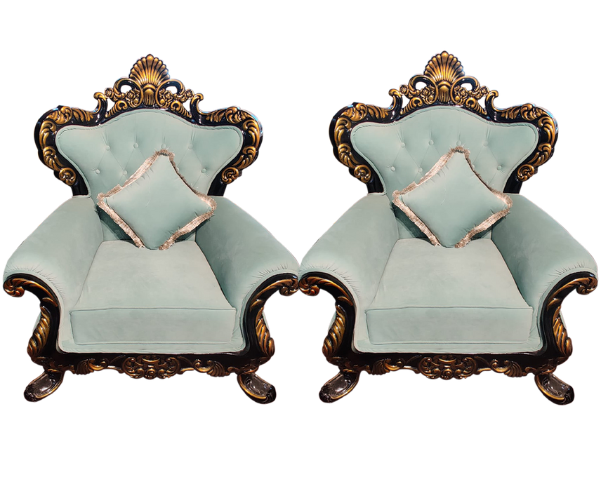 Light Blue Sofa Chairs For Decor and Weddings | Set Of 2 Pcs