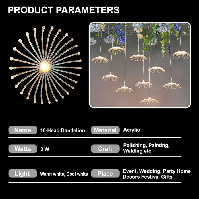 7 star DECOR Modern Crystal Chandelier Pendant Light Fixture | 10-Light Cascading Hanging Lamp with Gold Finish | Elegant Ceiling Light for Living Room, Bedroom, Wedding & Event Decor