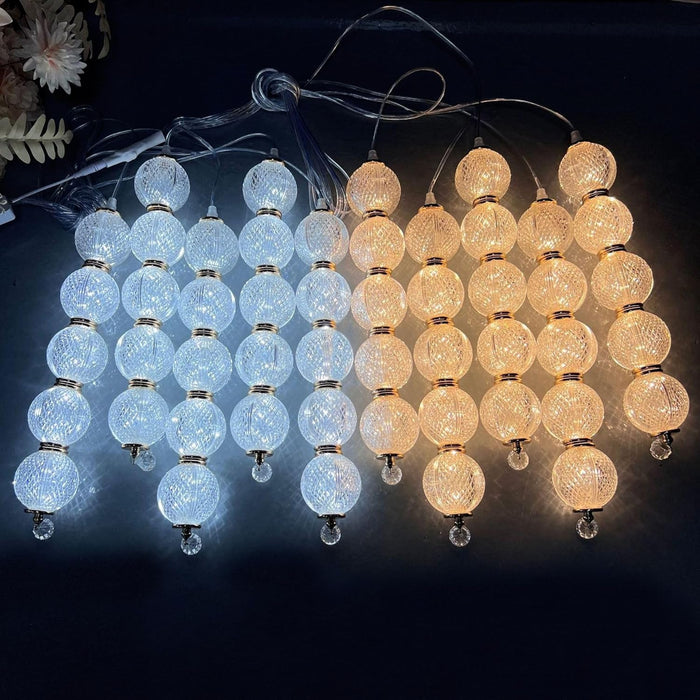 7 star DECOR Modern Glass Ball Pendant Light Chandelier, 5-Light Cascading Cluster, Crystal Hanging Lights for Living Room