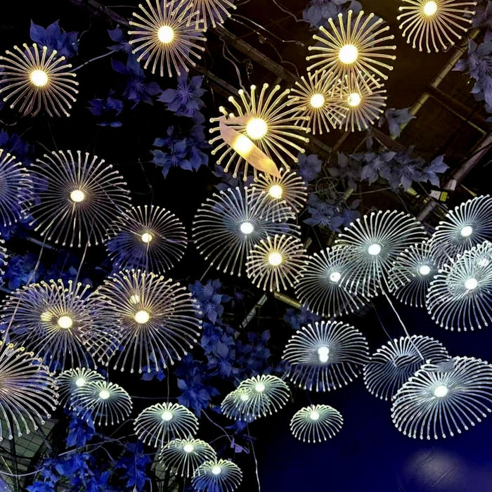 7 star DECOR Modern Crystal Chandelier Pendant Light Fixture | 10-Light Cascading Hanging Lamp with Gold Finish | Elegant Ceiling Light for Living Room, Bedroom, Wedding & Event Decor