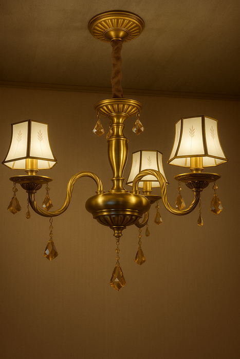 Gold Chandelier For Study Room & Drawing Room