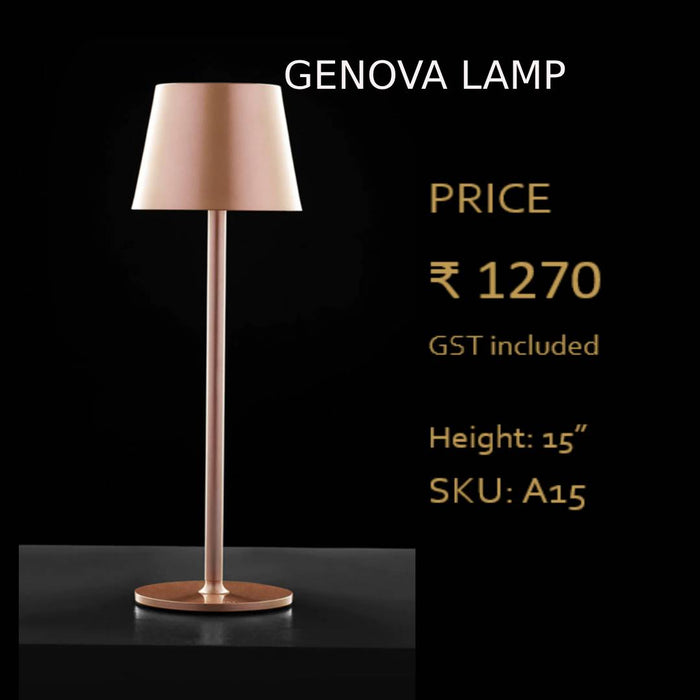 Wireless Genova Table Lamp For Decor | Studding Look With Battery Operated