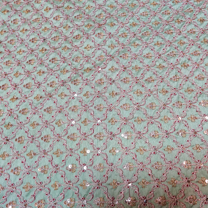 Zari Work Velvet Fabric For Decor