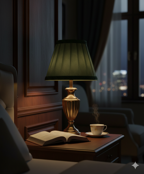 7 Star Decor Emerald Pleated Lamp Shade – Classic Fabric Replacement Shade