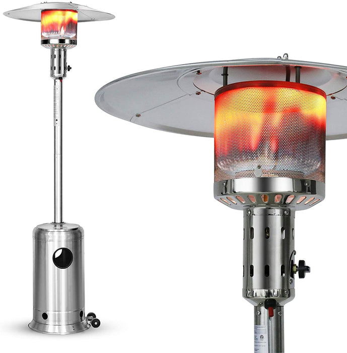 Silver Patio Heater For Indoor and Outdoor Uses at Home, Garden, Terrace, Living Room and Other Ones