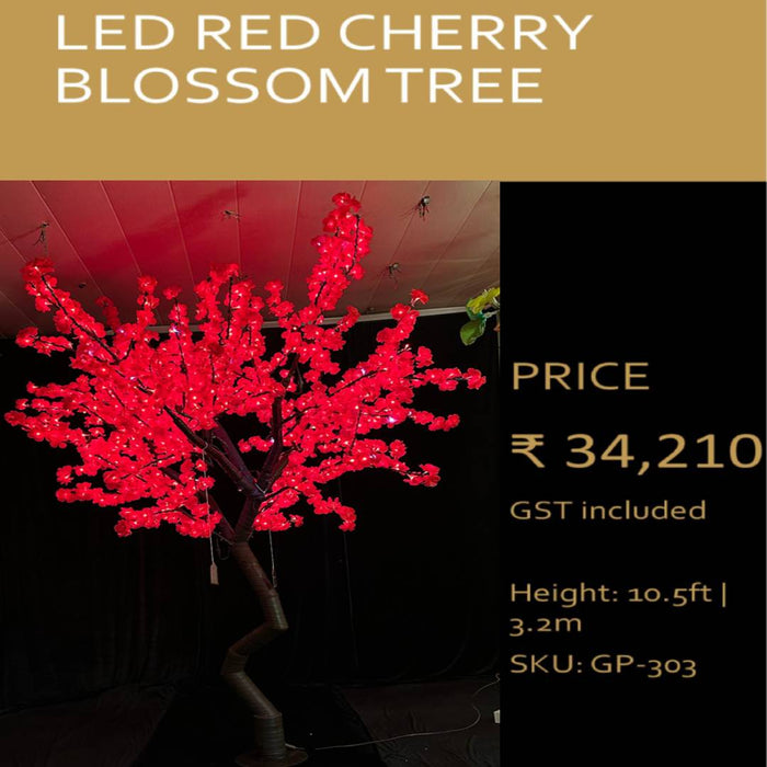 LED Red Cherry Blossom Tree For Decor at Wedding, Event and Other Ones