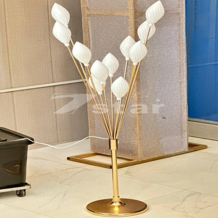 Metal Stand With Plastic Flowers | 4ft Height, Number Of Lights 11 Bulb Included