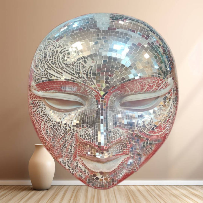 Handmade Fiberglass Mirror Mosaic Masks For Decor and Event