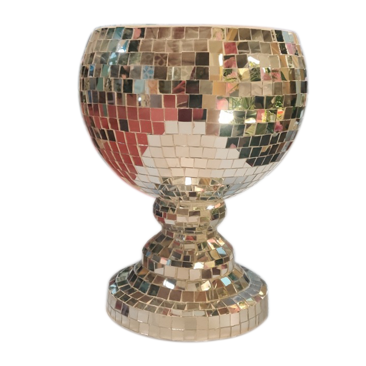 mirror mosaic plant pots Handmade Fiberglass Mirror Mosaic Pot For Decor Prospective — Bharat  Wholesales