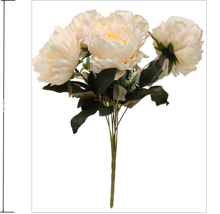Artificial Peony Flower -Best For Decor Purposes, Color Peach, Variety Of Styles