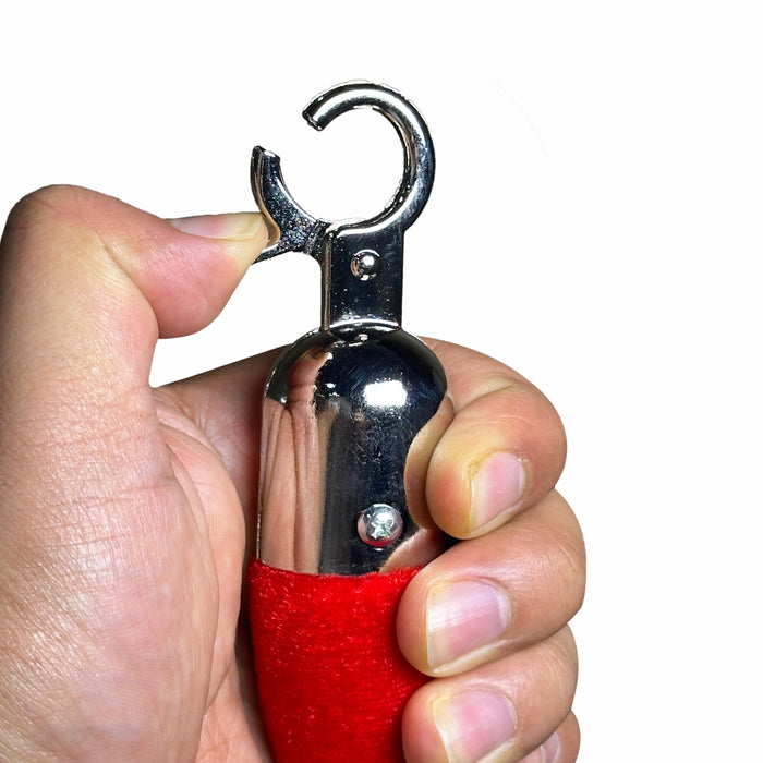 Velvet Braided Rope With Silver Knob Attached On Both Sides, Length 150 MM, Color (Red)