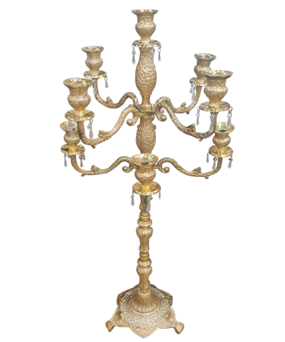 Gold Embossed Candelabra With 9 Arms