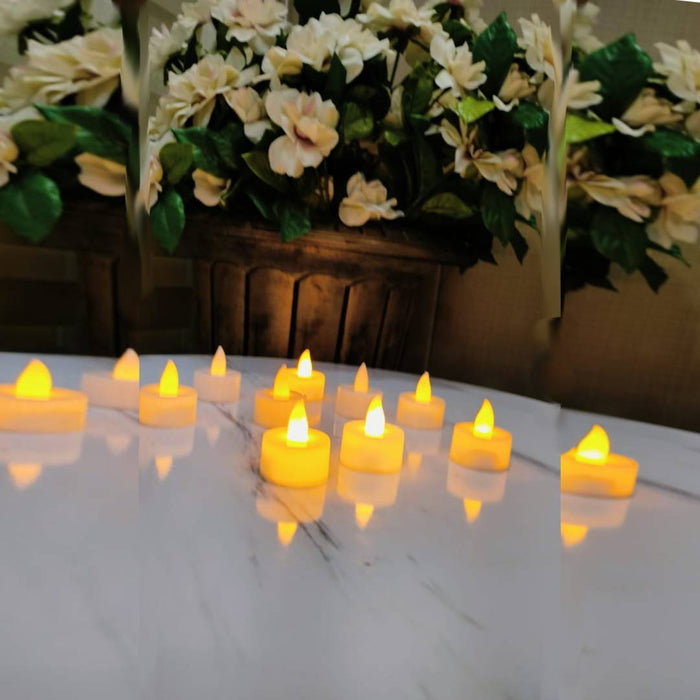 Battery Operated Pack Of 24 T-Light Candle For Decor Purposes